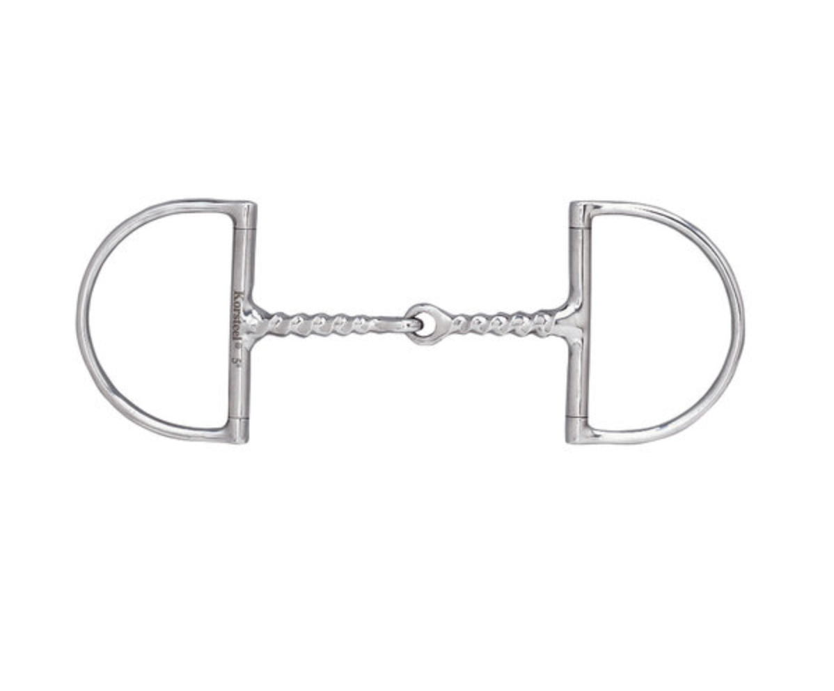 Corkscrew Snaffle Hunter D-Ring Bit