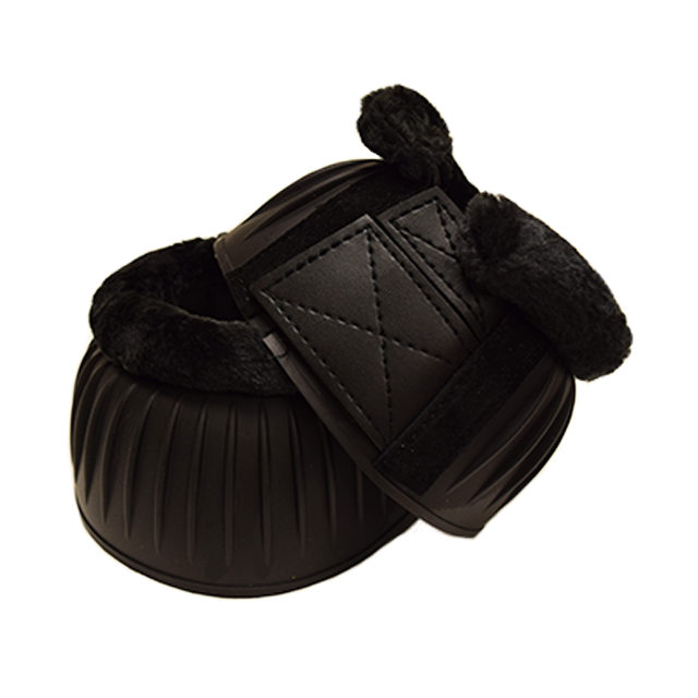 Black Fleece And Double Velcro Bell Boots