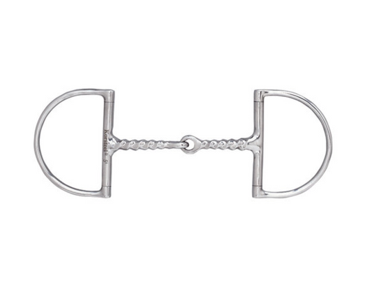 Corkscrew Snaffle Hunter D-Ring Bit