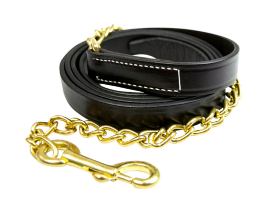 Leather Lead with 24" Chain