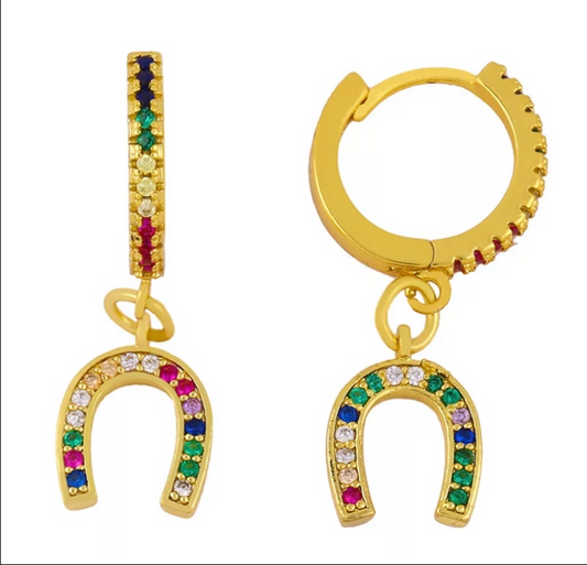 Equisite Elements of Style Over the Rainbow Lucky Earrings