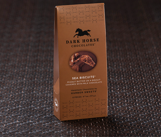 Dark Horse Chocolates "Peanut Butter Sea Biscuit Gable Box"