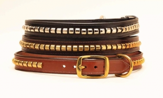 Tory Leather Clincher Dog Collar