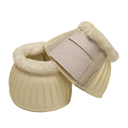 White Fleece And Double Velcro Bell Boots