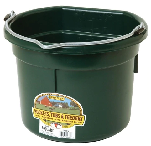 Little Giant Plastic Flat Back Bucket 8 QT – Beval Saddlery